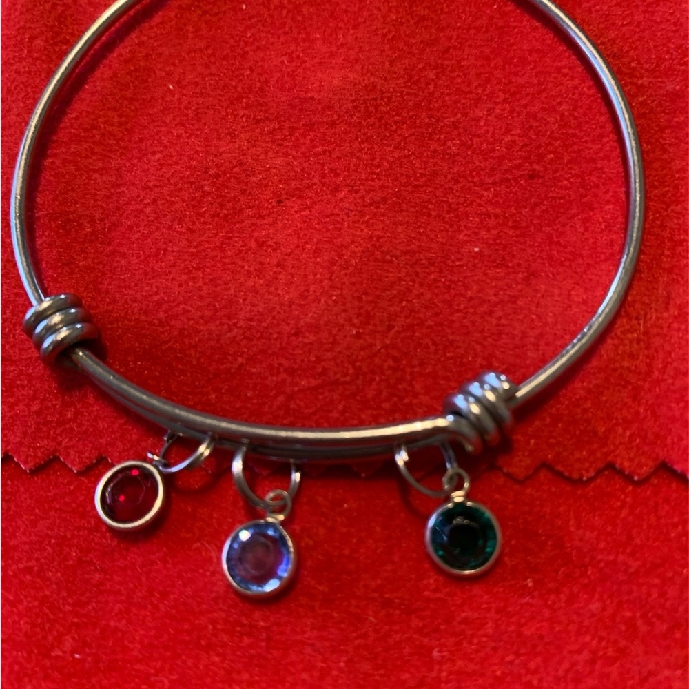 Elegant Silver Bracelet with Multicolor Charms